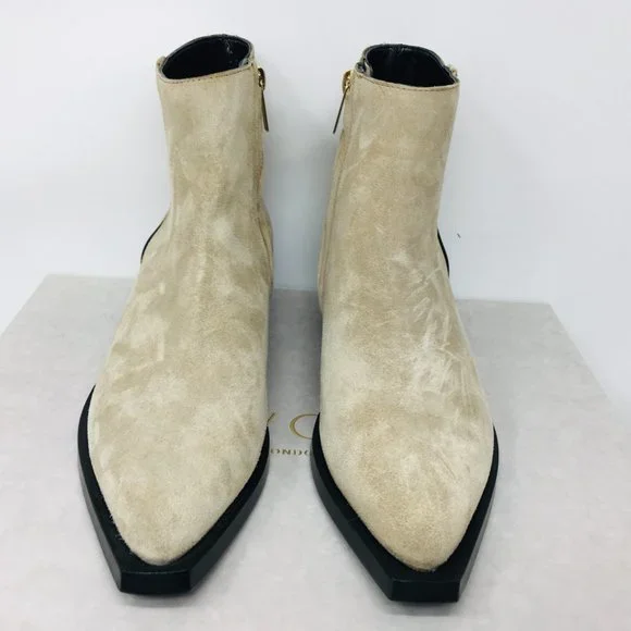 Jimmy Choo Women’s Jun / F Suede Stucco / Black Bootie Size 7 M (Medium)